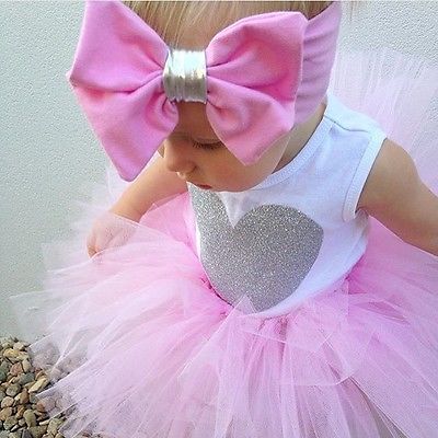 Glittered Heart Tutu Skirt Set