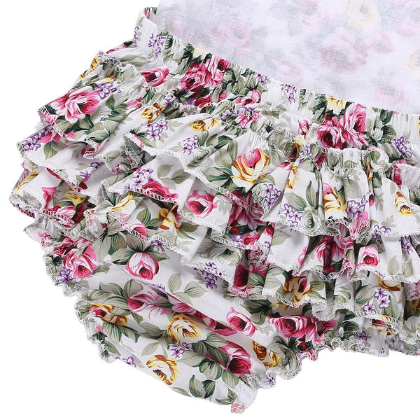 Baby Girl's Vintage Floral Outfit