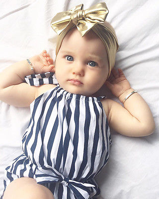 Baby Girl Striped Fancy Onesie
