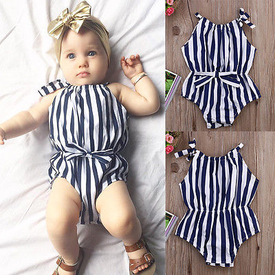 Baby Girl Striped Fancy Onesie