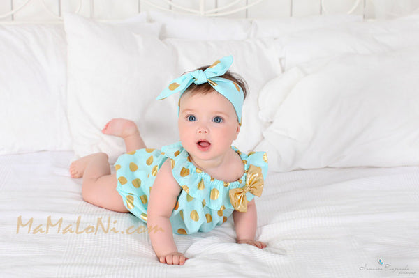 Golden Dot Baby Headband